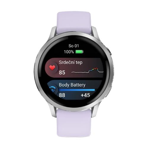 Obrázok GARMIN Venu 4 - 41&nbsp;mm Lunar Gold/Bone chytré hodinky (2)