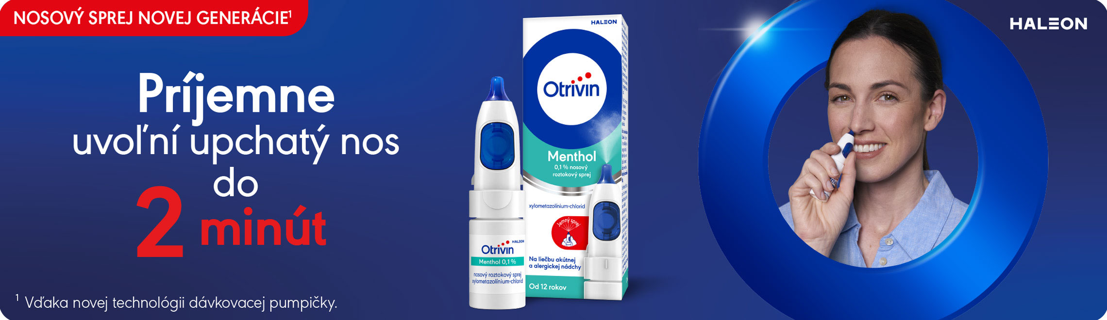 Obrázok OTRIVIN Mentol 1mg/m nosový roztokový sprej 10 ml
