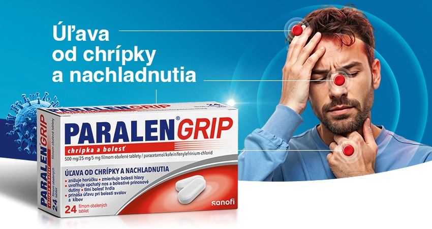 PARALEN Grip chrípka a bolesť 24 tabliet banner 1