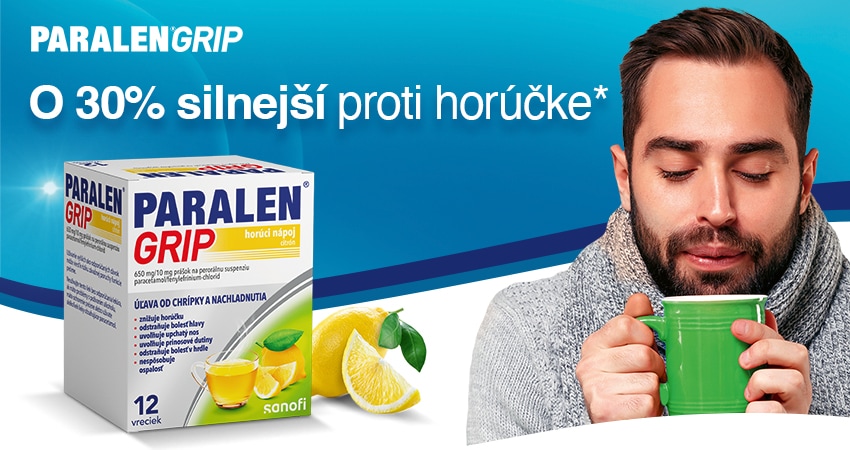 Obrázok PARALEN GRIP horúci nápoj citrón 650mg/10mg 12 vreciek