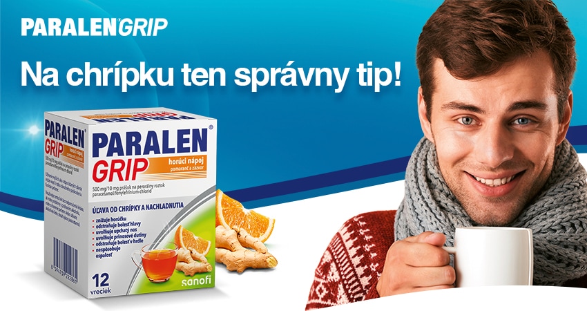 Obrázok PARALEN Grip horúci nápoj pomaranč a zázvor 12 vrecúšok