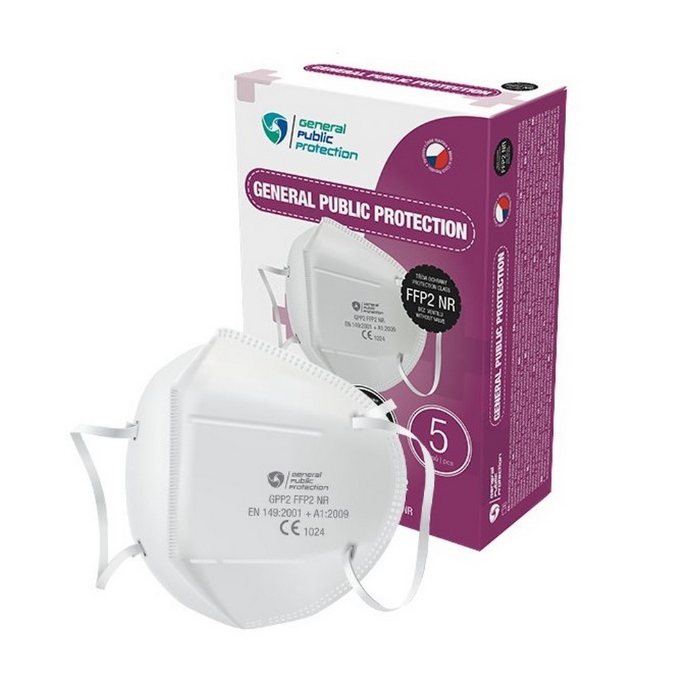 Obrázok GENERAL PUBLIC PROTECTION FFP2 NR 5 kusov Jednorazový ochranný respirátor