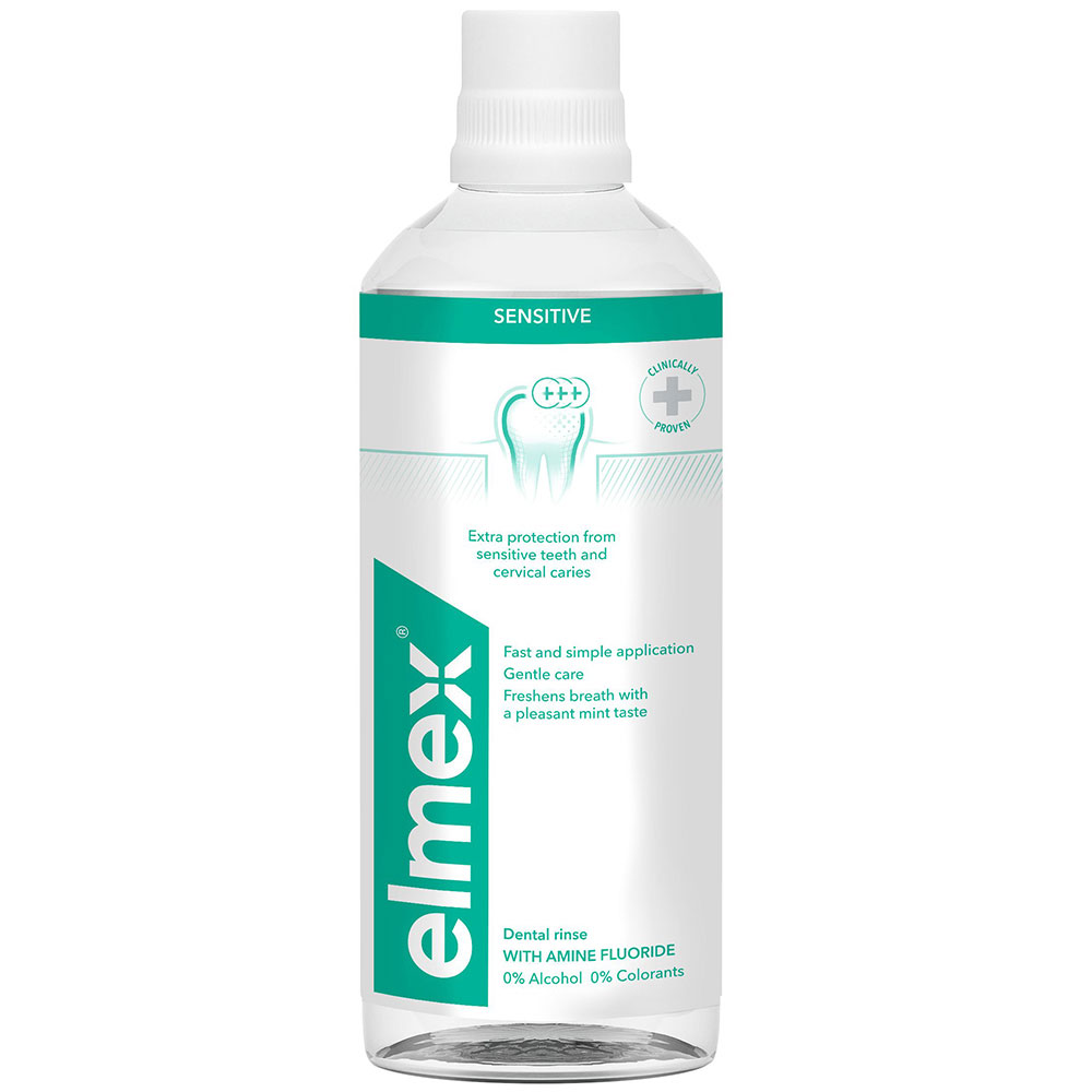 Obrázok ELMEX Sensitive ústna voda 400 ml + Zubná pasta 75 ml (2)
