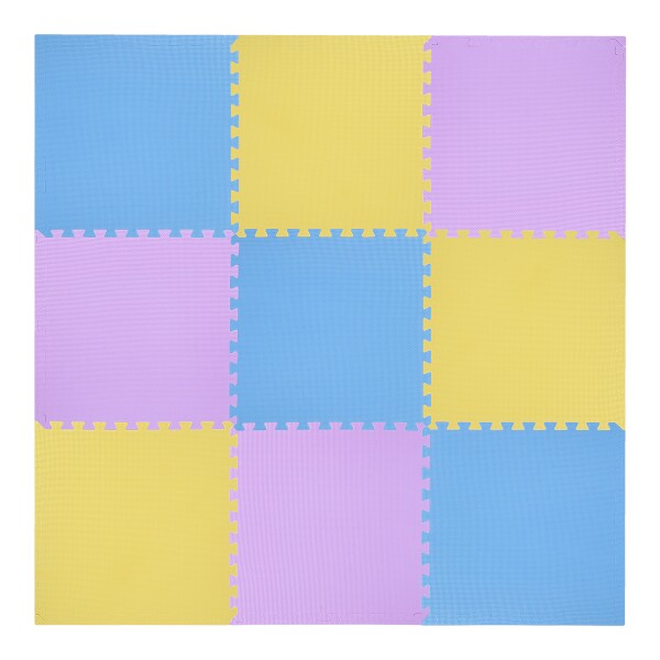 Obr&aacute;zok ONE Fitness MP10 ochrann&aacute; puzzle podložka žlt&aacute;-modr&aacute;-fialov&aacute; sada (2)