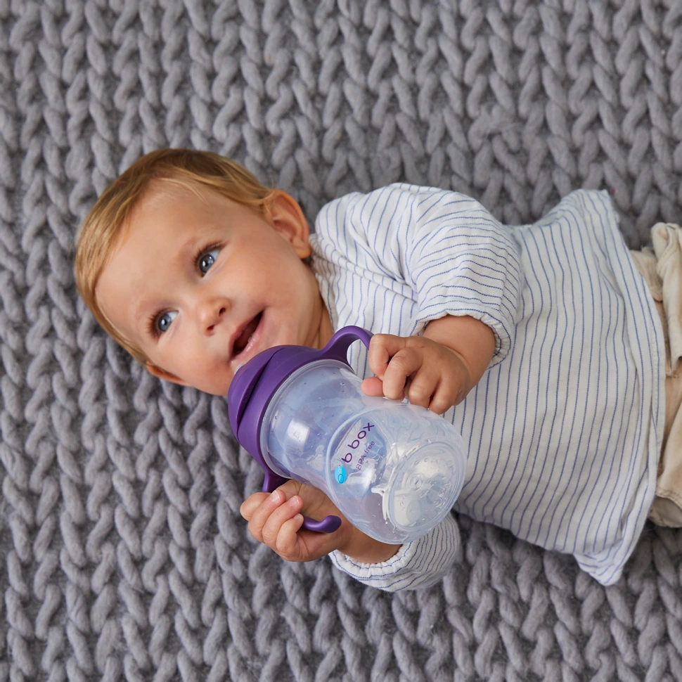 Obrázok B.BOX Hrnček so slamkou hrozno 6m+ 240 ml