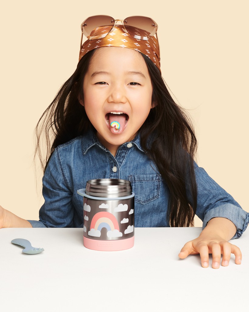 Obrázok SKIP HOP Spark style termoska na jedlo s lyžičkou/vidličkou dúha od 3 rokov 325 ml