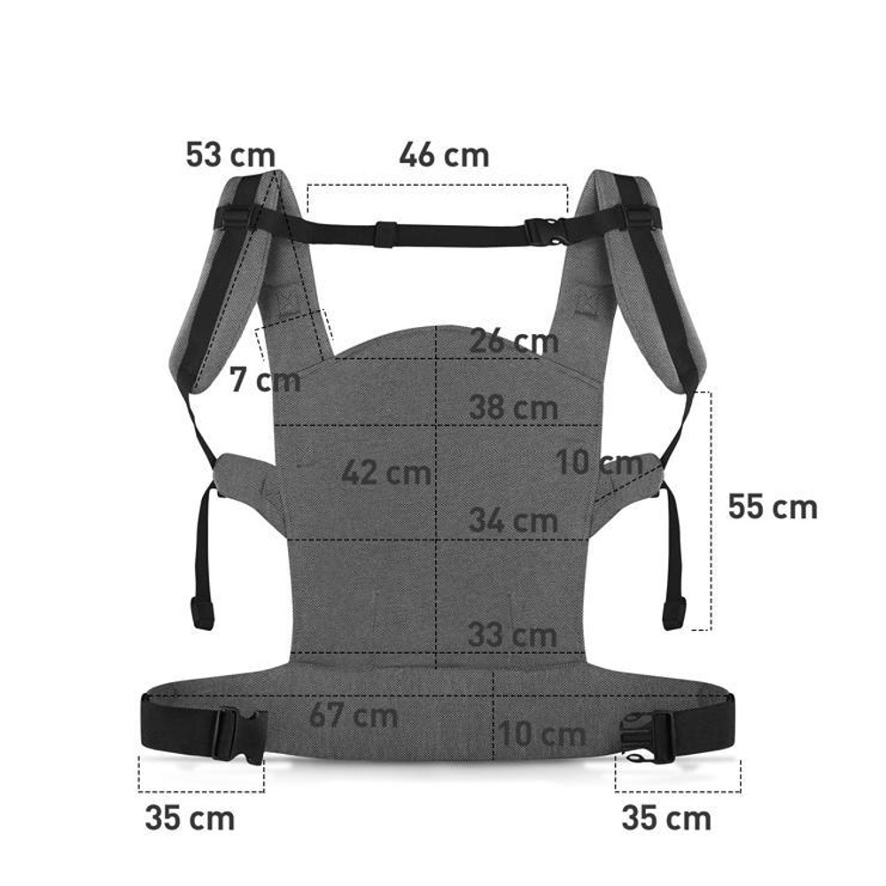 Obr&aacute;zok KINDERKRAFT Nosič det&iacute; Milo Black