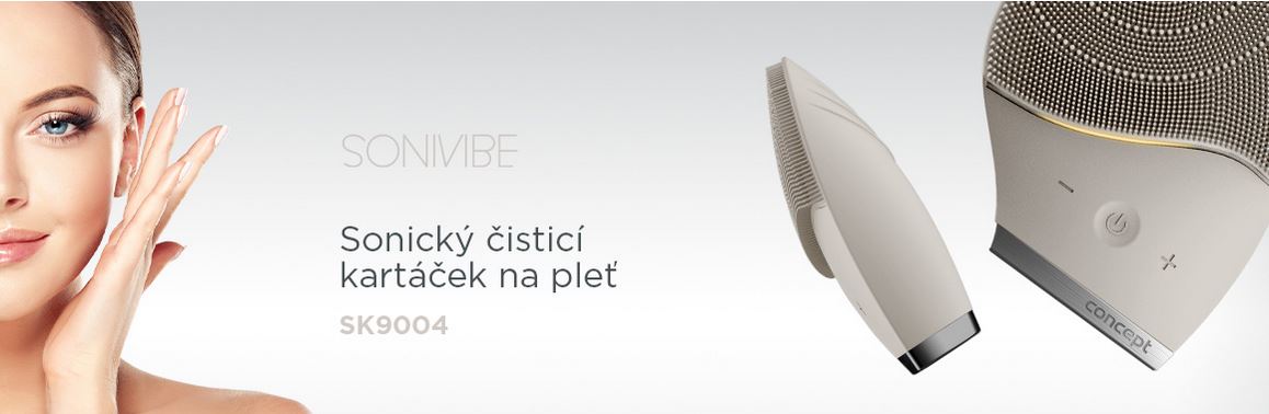 Obr&aacute;zok SONIVIBE SK9004 Čistiaca sonick&aacute; kefka na tv&aacute;r, warm gray