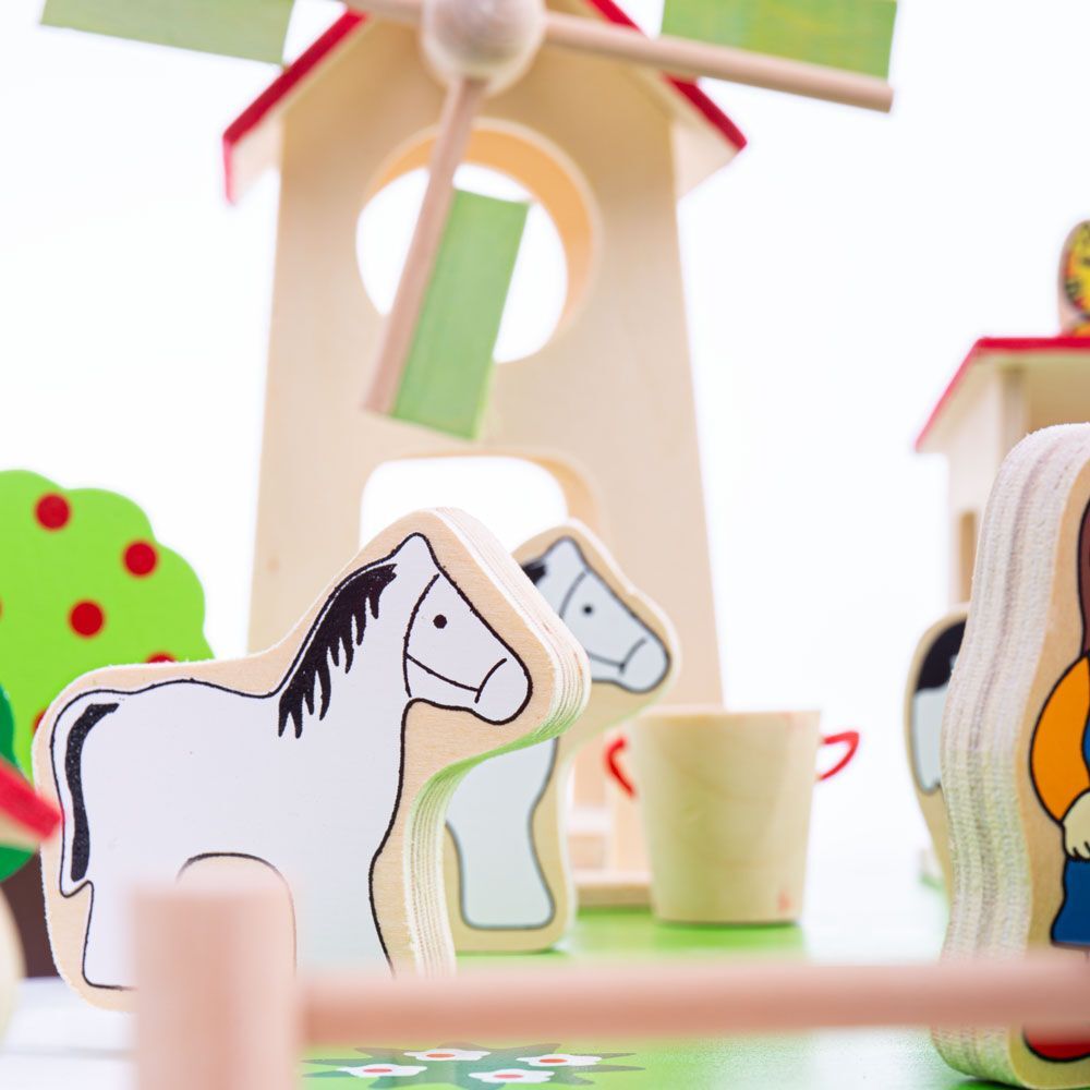 Obr&aacute;zok BIGJIGS Toys Veľk&aacute; dreven&aacute; farma (2)