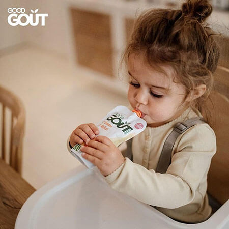 Obr&aacute;zok GOOD GOUT Bio kokosov&yacute; dezert s mangom 6m+ 2 x 100 g (2)