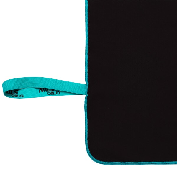 Obrázek NILS Aqua NAR13 ručník z mikrovlákna černo-modrý 200 x 90 cm (2)