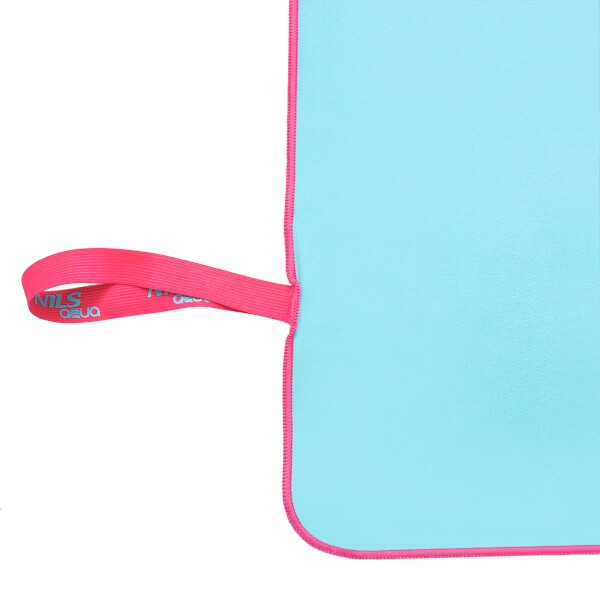 Obr&aacute;zok NILS Aqua NAR13 uter&aacute;k z mikrovl&aacute;kna svetlo modr&yacute;-ružov&yacute; 200 x 90 cm