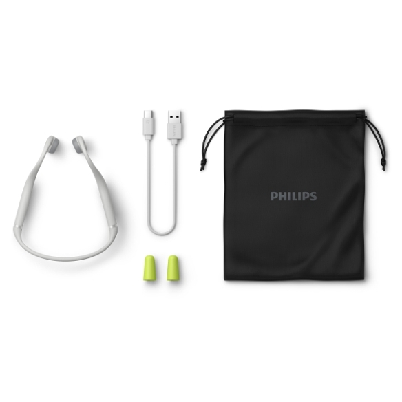 Obr&aacute;zek PHILIPS TAK4607GY/00  otevřen&aacute; bezdr&aacute;tov&aacute; sluch&aacute;tka pro děti v &scaron;ed&eacute; barvě