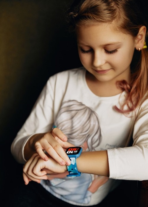 Obr&aacute;zok CANYON My Dino KW-33 BLUE/CAMO smart hodinky modr&eacute;