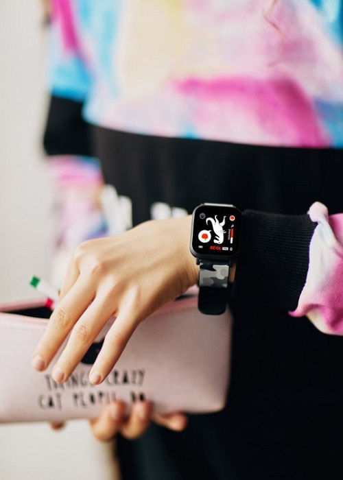 Obr&aacute;zok CANYON My Dino KW-33 BLACK/CAMO smart hodinky čierne