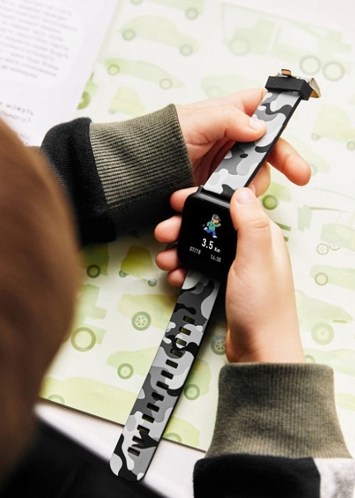 Obr&aacute;zok CANYON My Dino KW-33 BLACK/CAMO smart hodinky čierne (2)