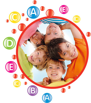 Obr&aacute;zok VIBOVIT+ ABECEDA Gummies želat&iacute;nov&eacute; p&iacute;smenk&aacute; 50 ks