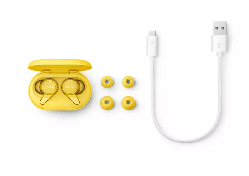 Obr&aacute;zek PHILIPS TAT1207YL/00 bezdr&aacute;tov&aacute; sluch&aacute;tka ve žlut&eacute; barvě