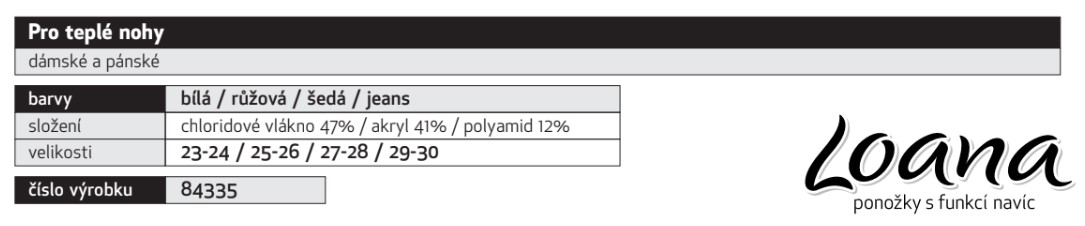 Obr&aacute;zok LOANA Tepl&eacute; ponožky siv&eacute;
